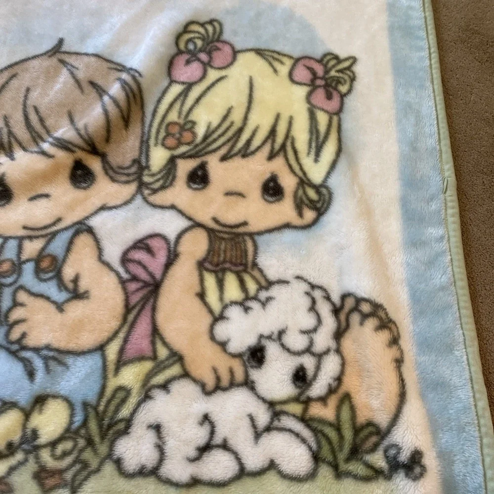 Vintage 2006 luxury plush throw Precious Moments baby nursery pals 30